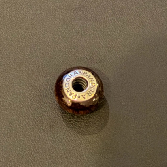 Pandora Brown burled wood Charm Bead - Picture 2 of 3